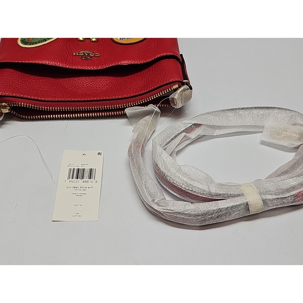 NEW Walt DISNEY WORLD COACH Kitt Messenger Crossbody Bag In Leather - Picture 10 of 12